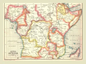 Map of Central Africa, 1902. Creator: Unknown Map of Central Africa, 1902. Creator: Unknown