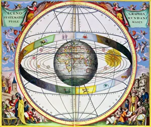 Map of Christian contellations, 1660-1661. Artist: Andreas Cellarius Map of Christian contellations, 1660-1661. Artist: Andreas Cellarius