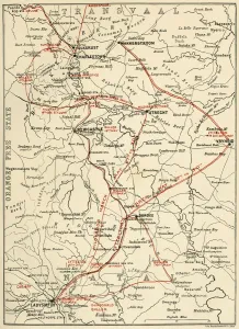 Map Illustrating General Bullers Campaign in Natal - May-June 1900, 1901. Creator: Unknown Map Illustrating General Bullers Campaign in Natal - May-June 1900, 1901. Creator: Unknown