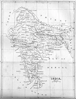 Images Dated 29th September 2007: Map of India, 1847