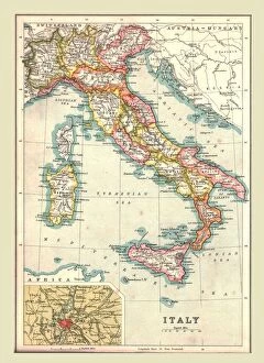Edinburgh Collection: Map of Italy, 1902. Creator: Unknown