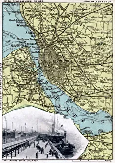 John Walkers 1903 Print of Liverpool and Merseyside