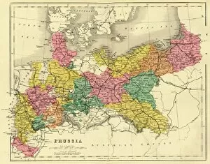 Franco Prussian War Gallery: Map of Prussia, c1872. Creator: Unknown