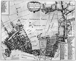 Images Dated 6th October 2009: Map of Shoreditch, Norton Folgate and Cripplegate, (1907)