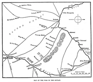 Map of the War in the Soudan, late 19th century, (1900) Map of the War in the Soudan, late 19th century, (1900)