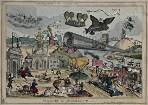 Science Fiction Gallery: The March of intellect, 1829. Artist: Heath, William (1795-1840)