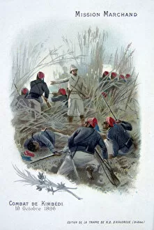Images Dated 13th January 2007: The Marchand expedition: fighting at Kimbedi, Congo, 19 October 1896