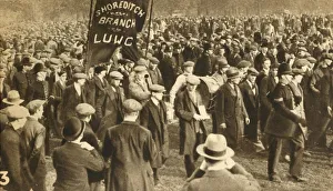 Marchers from Shoreditch, Means Test protests, Hyde Park, London, 1932, (1933) Creator: Unknown Marchers from Shoreditch, Means Test protests, Hyde Park, London, 1932, (1933) Creator: Unknown