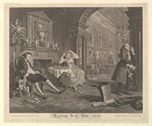 Marriage A-la-Mode, Plate II, April 1745. Creator: Bernard Baron Marriage A-la-Mode, Plate II, April 1745. Creator: Bernard Baron