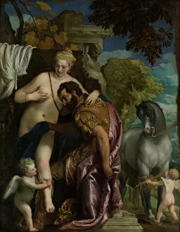 Motherhood Gallery: Mars and Venus United by Love, 1570s. Creator: Paolo Veronese