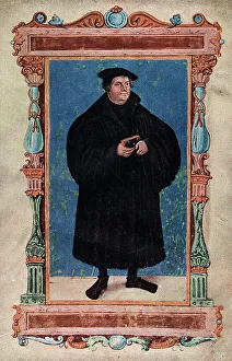 Martin Luther, German theologian and Augustinian monk, 19th century Martin Luther, German theologian and Augustinian monk, 19th century