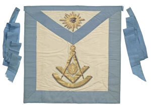Ceremonial Dress Collection: Masonic apron from the Prince Hall Grand Lodge of Massachusetts, late 18th century