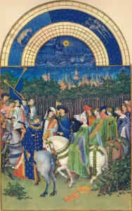 May - the town of Riom, 15th century, (1939). Creator: Jean Limbourg May - the town of Riom, 15th century, (1939). Creator: Jean Limbourg