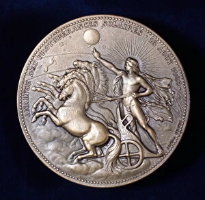 Images Dated 5th August 2005: Medal commemorating Pierre Janssen and Norman Lockyer, French and English astronomers, 1868