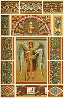 Medieval wall painting, (1898). Creator: Unknown Medieval wall painting, (1898). Creator: Unknown