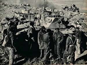 Tobruk Collection: The Meeting at El Duda. On 26 November the Tobruk garrison took El Duda, 1941 (1944)