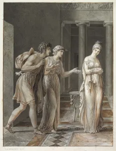 The Meeting of Orestes and Hermione, c. 1800. Creator: Anne-Louis Girodet de Roucy-Trioson (French The Meeting of Orestes and Hermione, c. 1800. Creator: Anne-Louis Girodet de Roucy-Trioson (French