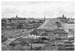 Melbourne looking east, Victoria, Australia, 1886 Melbourne looking east, Victoria, Australia, 1886