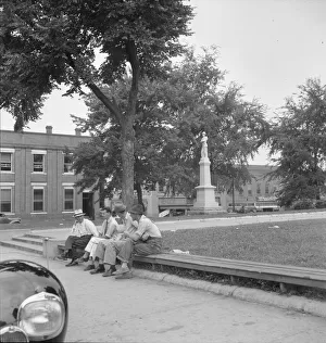 Men idling around the courthouse square, Roxboro, North Carolina, 1939. Creator: Dorothea Lange Men idling around the courthouse square, Roxboro, North Carolina, 1939. Creator: Dorothea Lange