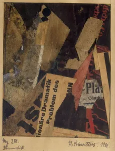 Merz 221, 1921. Creator: Schwitters, Kurt (1887-1948) Merz 221, 1921. Creator: Schwitters, Kurt (1887-1948)