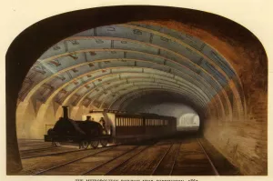 London Underground History Prints: The Metropolitan Railway near Paddington, 1863, 1945. Creator: Unknown