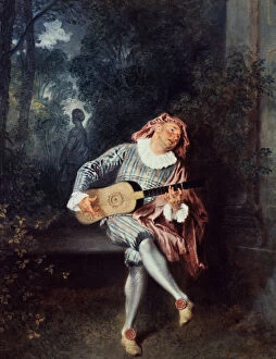 Images Dated 19th September 2005: Mezzetin, 1718-1720. Artist: Jean-Antoine Watteau