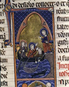 The miraculous catch, miniature in the Sacred Bible, volume IV The miraculous catch, miniature in the Sacred Bible, volume IV