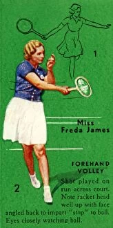 Miss Freda James - Forehand Volley, c1935. Creator: Unknown
