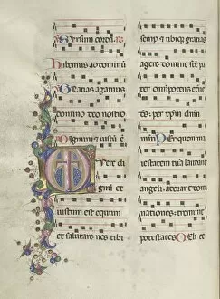 Bartolommeo Caporali Italian Gallery: Missale: Fol. 183v: Cross, Foliage, 1469. Creator: Bartolommeo Caporali (Italian, c