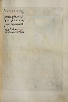 Bartolommeo Caporali Italian Gallery: Missale: Fol. 185: Cross, Foliage & Music for Various Ordinary Prayers, 1469. Creator