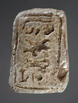 Molded Faience Rectangular Plaque Print, New Kingdom-Late Period