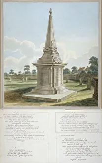 Monument to the Henniker family, churchyard of All Saints, West Ham, Newham, London, c1800 Monument to the Henniker family, churchyard of All Saints, West Ham, Newham, London, c1800