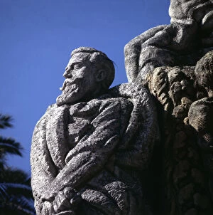 Images Dated 18th April 2007: Monument in La Coruna dedicated to Manuel Curros Enriquez (1851-1908), Spanish poet