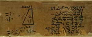 The Moscow Mathematical Papyrus (Golenishchev Mathematical Papyrus) Detail: 14th problem, ca 1840BC