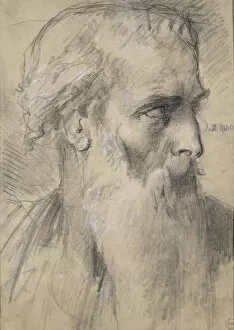 Black And White Chalk On Paper Gallery: Moses, ca 1854