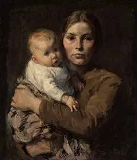 Young Woman Collection: Mother and Child, c. 1906. Creator: Gari Melchers