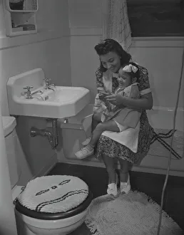 Mother and her daughter, Frederick Douglass housing project, Anacostia, D.C. 1942. Creator: Gordon Parks Mother and her daughter, Frederick Douglass housing project, Anacostia, D.C. 1942. Creator: Gordon Parks