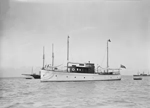 Kirk And Sons Of Cowes Gallery: The motor yacht Margery at anchor, 1929. Creator: Kirk & Sons of Cowes