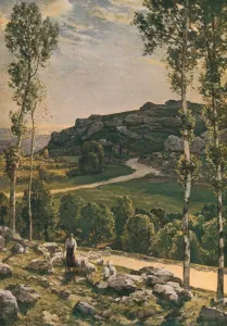 A Mountain Road in Provence, 1904, (c1930). Creator: Herbert Edwin Pelham Hughes-Stanton A Mountain Road in Provence, 1904, (c1930). Creator: Herbert Edwin Pelham Hughes-Stanton