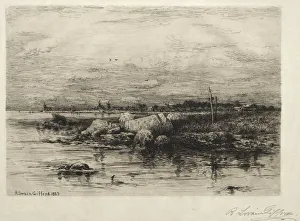 Mouth of the Apponaganasett River, 1883. Creator: Robert Swain Gifford (American Mouth of the Apponaganasett River, 1883. Creator: Robert Swain Gifford (American