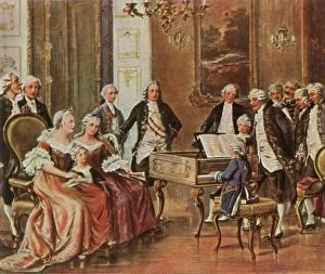 Album Collection: Mozart performs for Empress Maria Theresia, 1 October 1762, (1936). Creator: Unknown