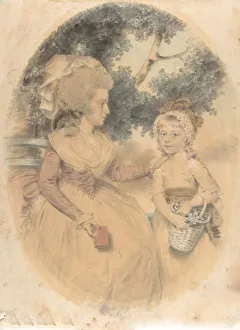 Mrs. Morgan and her Child, 1785. Creator: John Downman Mrs. Morgan and her Child, 1785. Creator: John Downman