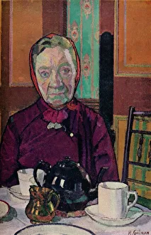 Mrs Mounter at the Breakfast Table, 1916-17. Artist: Harold Gilman Mrs Mounter at the Breakfast Table, 1916-17. Artist: Harold Gilman