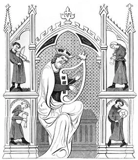 Images Dated 22nd November 2007: Music concert, 13th century (1849).Artist: A Bisson