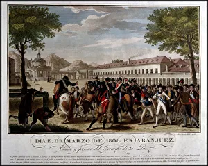 Mutiny of Aranjuez, fall and imprisonment of Manuel Godoy, Prince of Peace, March 19, 1808 Mutiny of Aranjuez, fall and imprisonment of Manuel Godoy, Prince of Peace, March 19, 1808