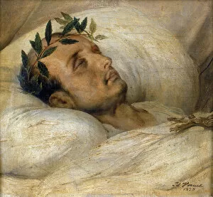 Images Dated 5th October 2005: Napoleon on his Deathbed, May 1821. Artist: Horace Vernet
