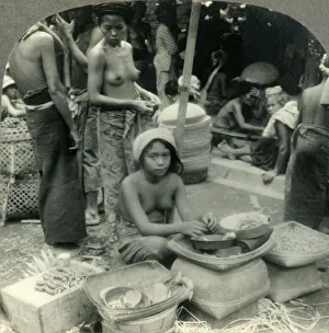 A Native Market in an Island Paradise, Bali, Dutch East Indies, c1930s. Creator: Unknown A Native Market in an Island Paradise, Bali, Dutch East Indies, c1930s. Creator: Unknown