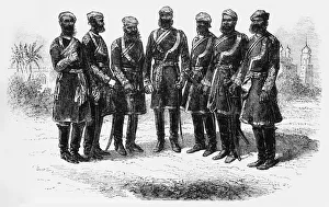 Native Officers of the Bengal Irregular Cavalry Print, c1891