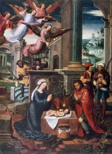 The Nativity, c1500-1550. Artist: Ambrosius Benson The Nativity, c1500-1550. Artist: Ambrosius Benson