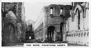 The Nave, Fountains Abbey, North Yorkshire, c1920s